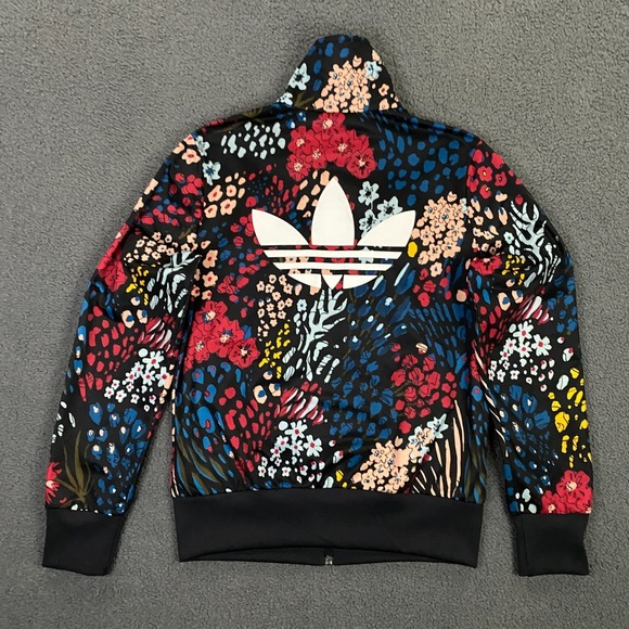 Adidas X Farm Rio Track Jacket size Medium Floral Coral Reef Black 2016 - Picture 6 of 10